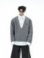 【25s Jan.】Shirt Mock Two Piece Stitching Sweater