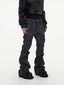 【24s May.】Hand-brushed Wax-coated Slim-fit Stacked Jeans