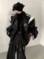 【25s Mar.】Black Patchwork Design Baseball Uniform
