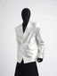 【26s Apr.】Pleated Double-Breasted White Blazer
