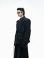 【25s Aug.】Striped Belted Cropped Blazer /Pants Set