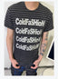 ColdFaSHioN Silver Graphic Stripe Tee