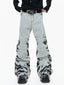 【26s Apr.】Distressed Tiger Tie-Dye Straight Flared Denim Pants