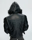 【26s Feb.】Horsehair and Crocodile Print Hooded Jacket
