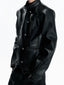【26s Mar.】Napoleon Double-Breasted Leather Jacket