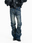 Ice Blue Studded Curved Skinny Jeans