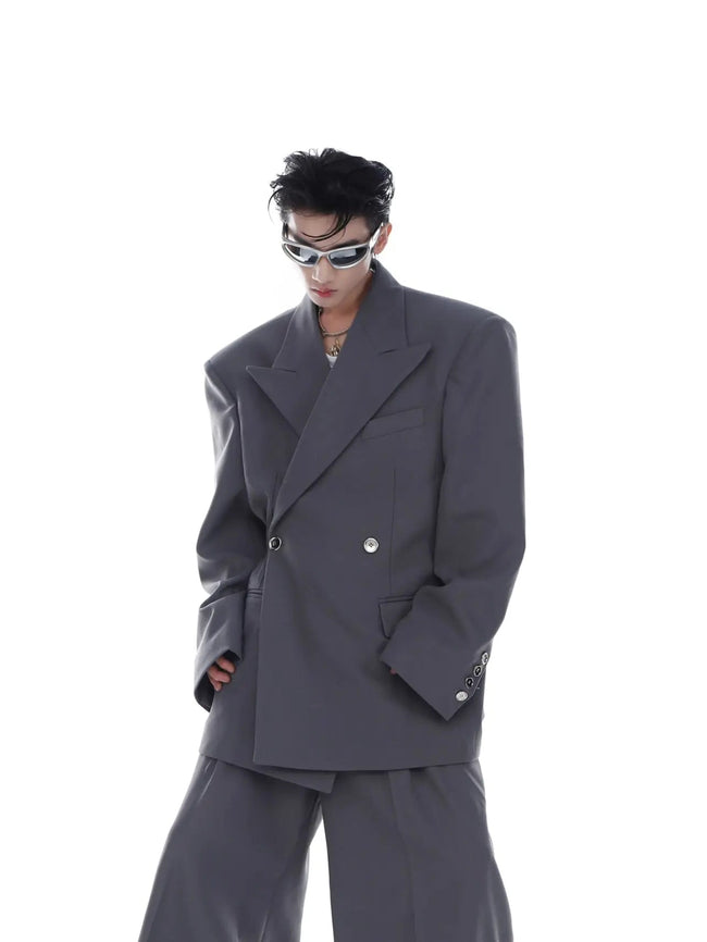 【23s Mar.】High Shoulder Twill Button Design Top Suit Main Image