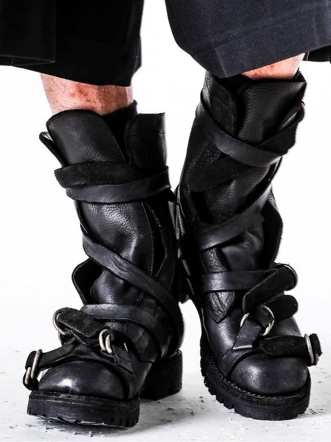 Dark Eetro Distressed Lace-up Martin Boots Hover Image