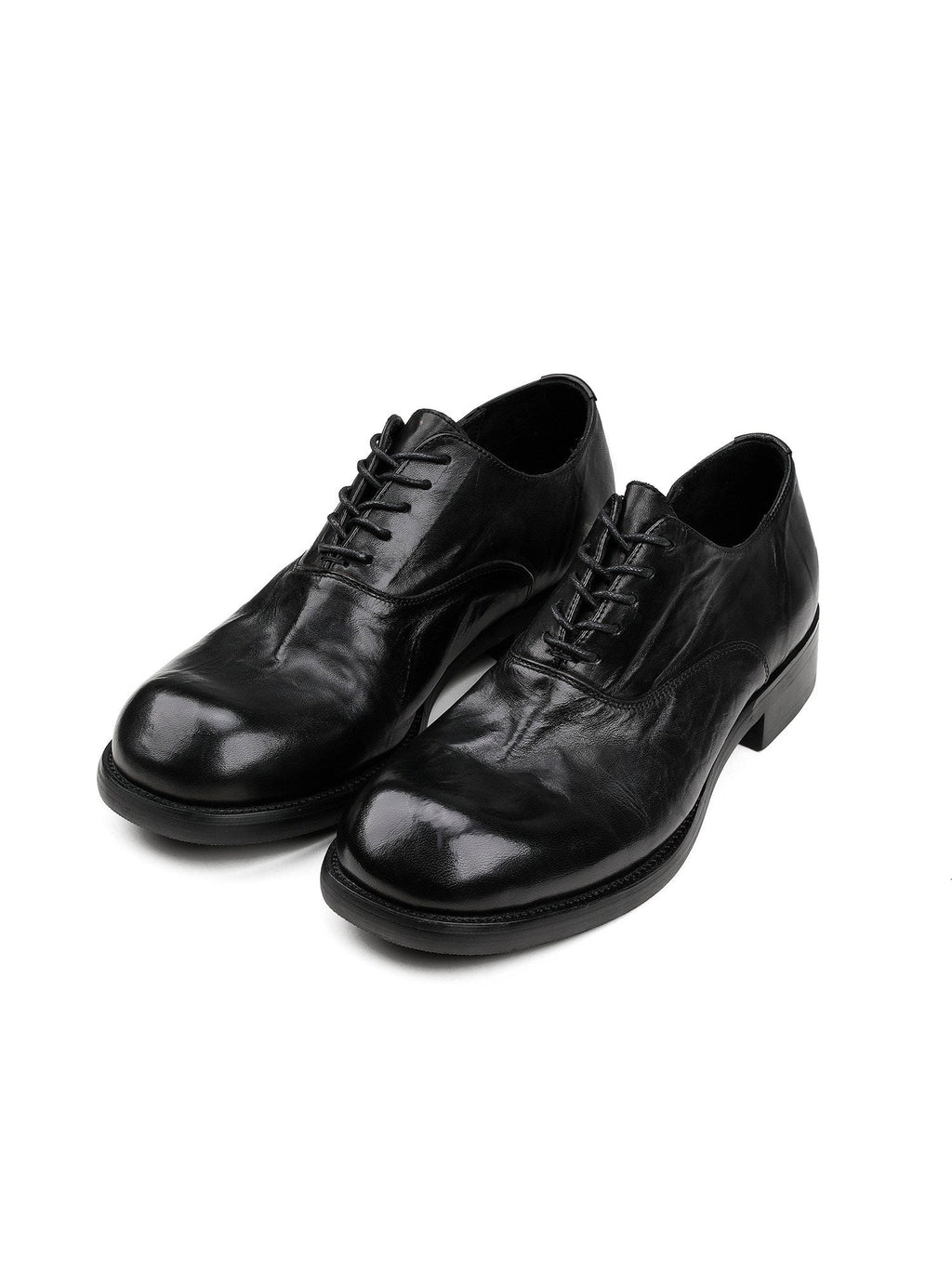 Crosscut Washed Horsehide Derby Shoes