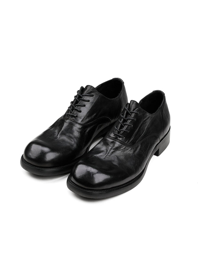 Crosscut Washed Horsehide Derby Shoes Hover Image