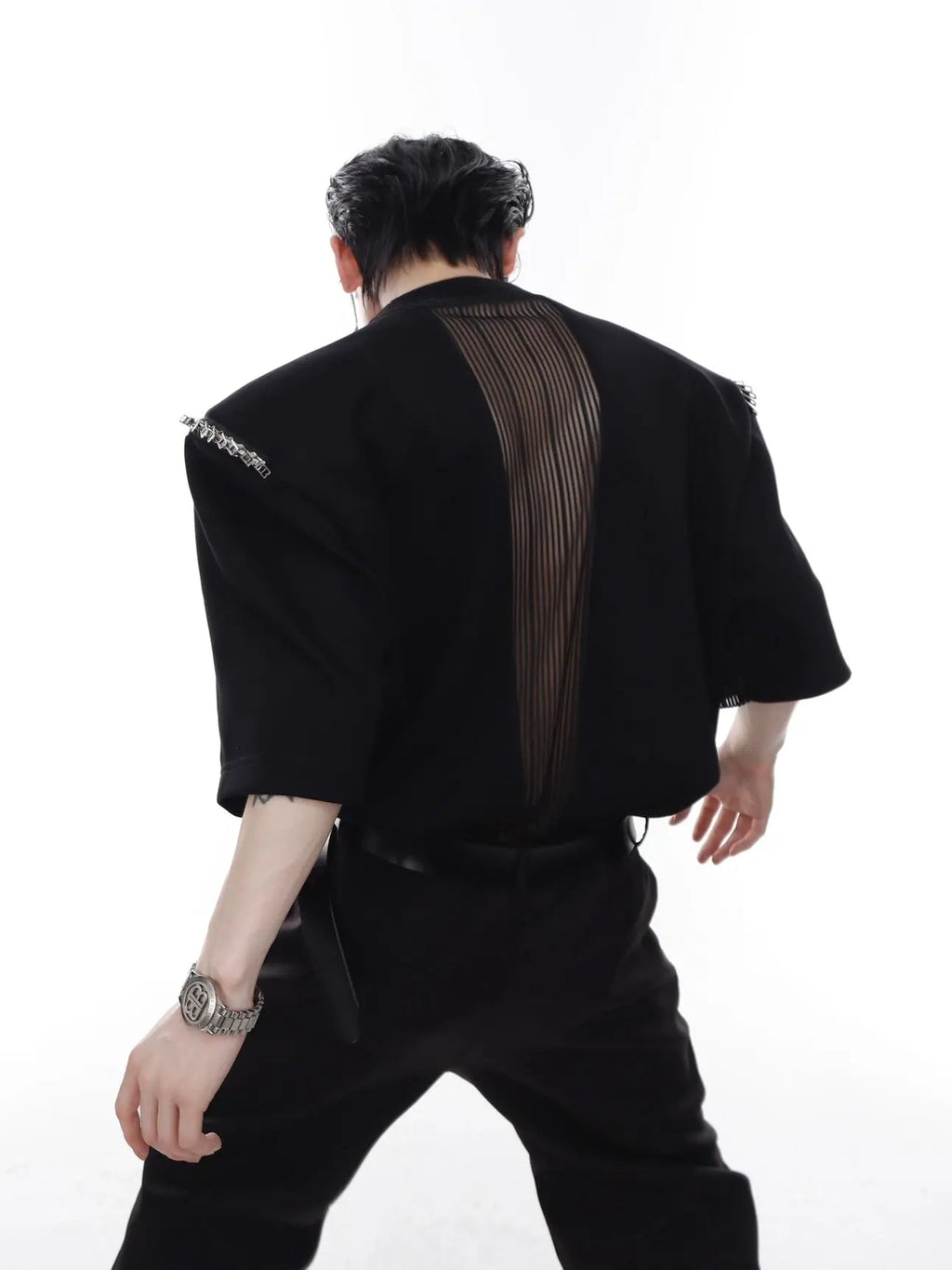 【25s Apr.】Shoulder Pad Multi-zip T-shirt