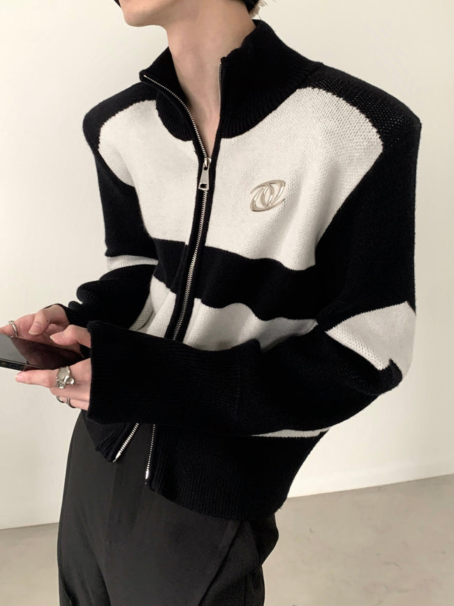 【23s November.】Metal Zipper Sweater Jacket Main Image