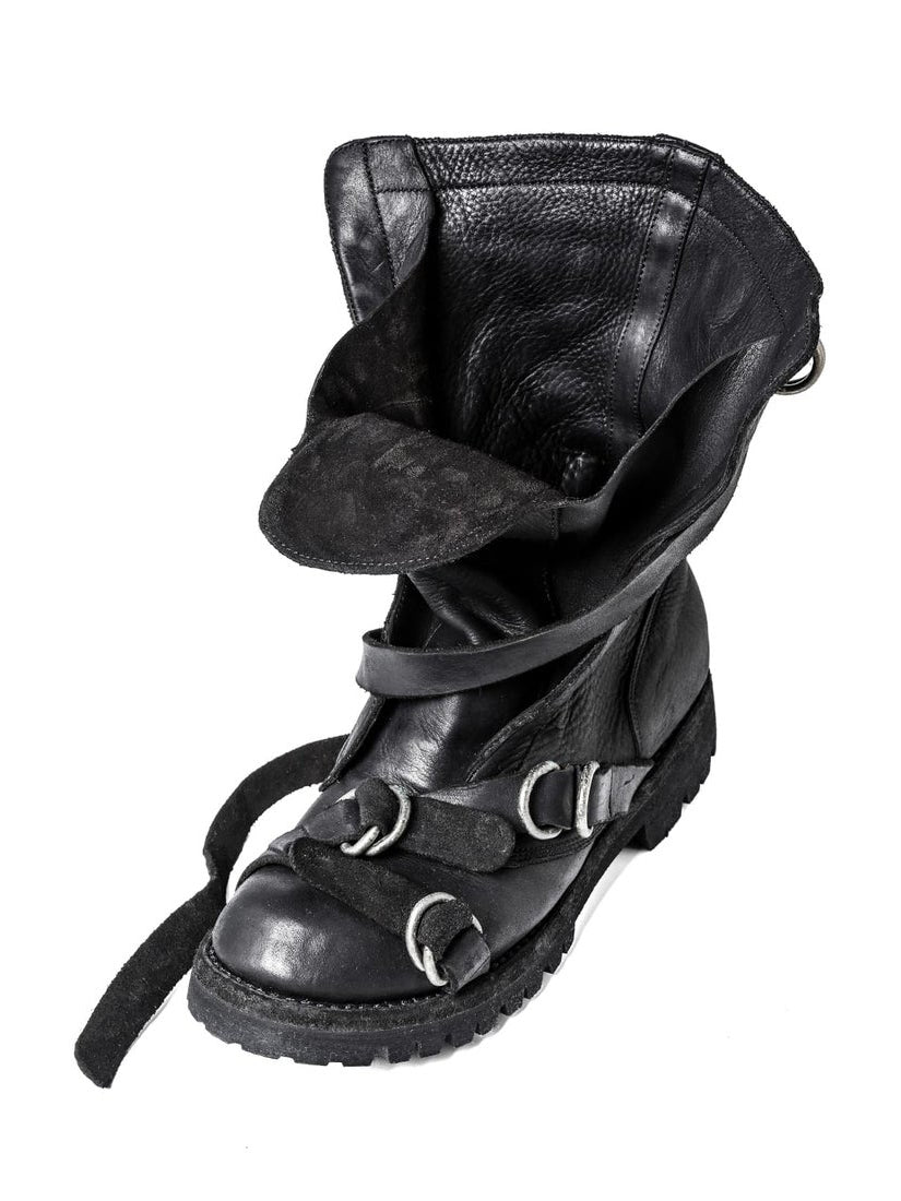 Dark Eetro Distressed Lace-up Martin Boots