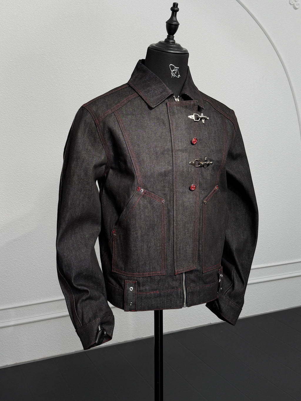 【26s Feb.】14.5oz Raw Selvedge Black Slight Flare Denim Pants