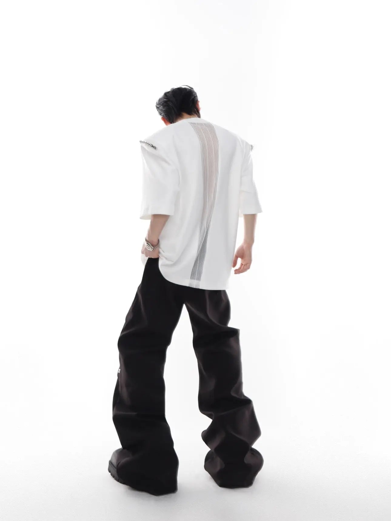【25s Apr.】Shoulder Pad Multi-zip T-shirt