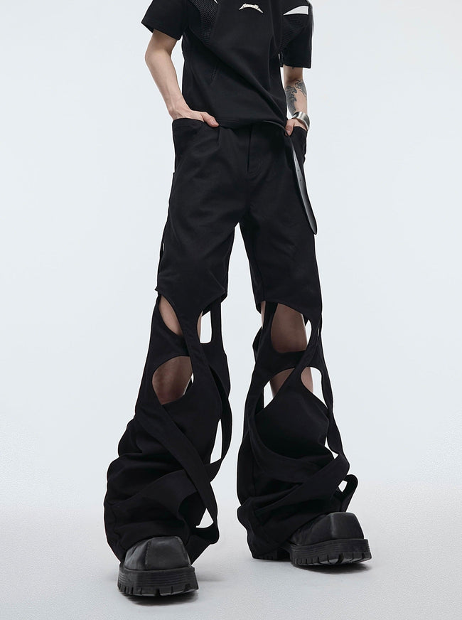 【25s Jul.】Trend Pioneer Hollow Wrap Casual Pants Hover Image