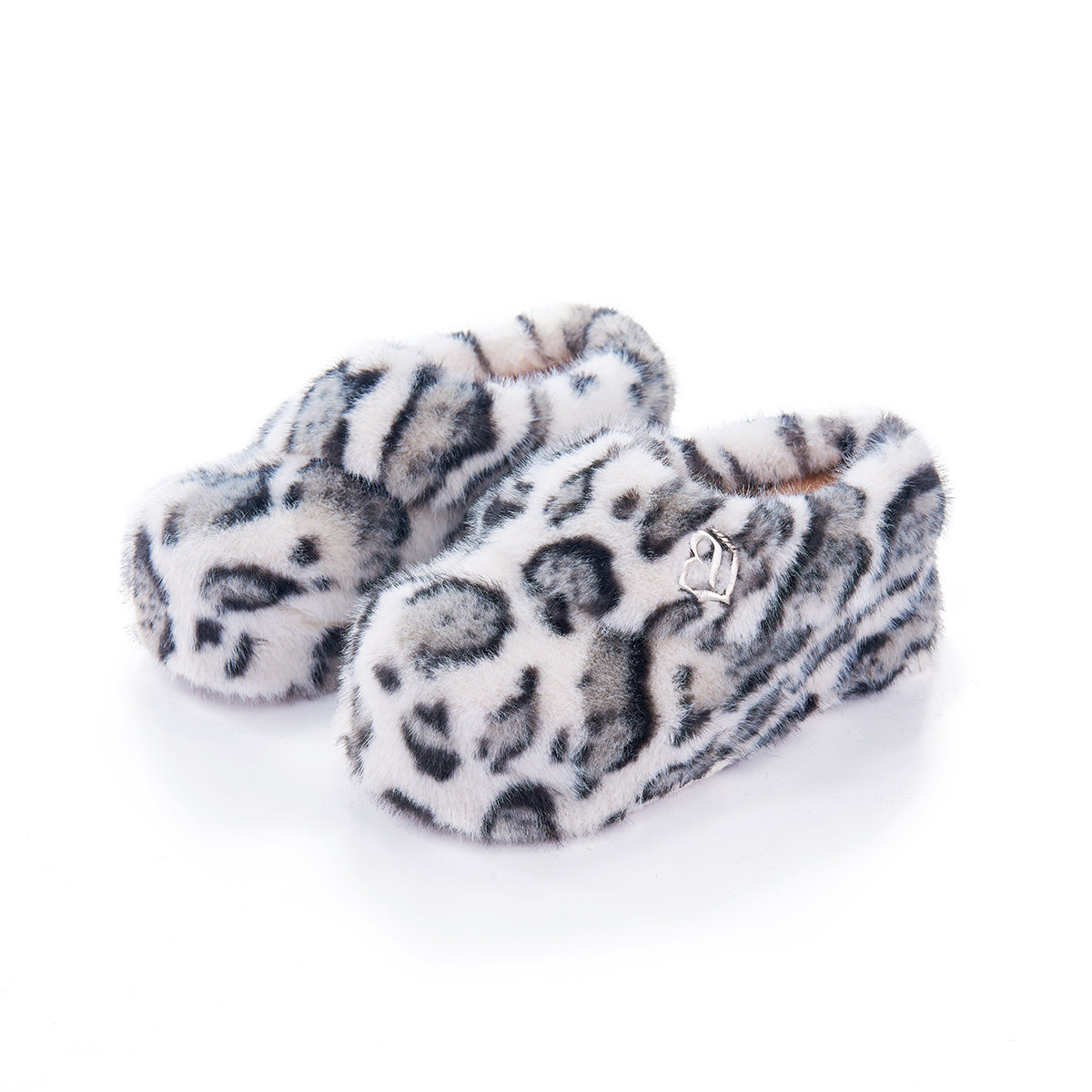 Leopard Print Fur Slippers(Shoes)
