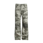 【25s Feb.】Camouflage American Embroidery Casual Pants