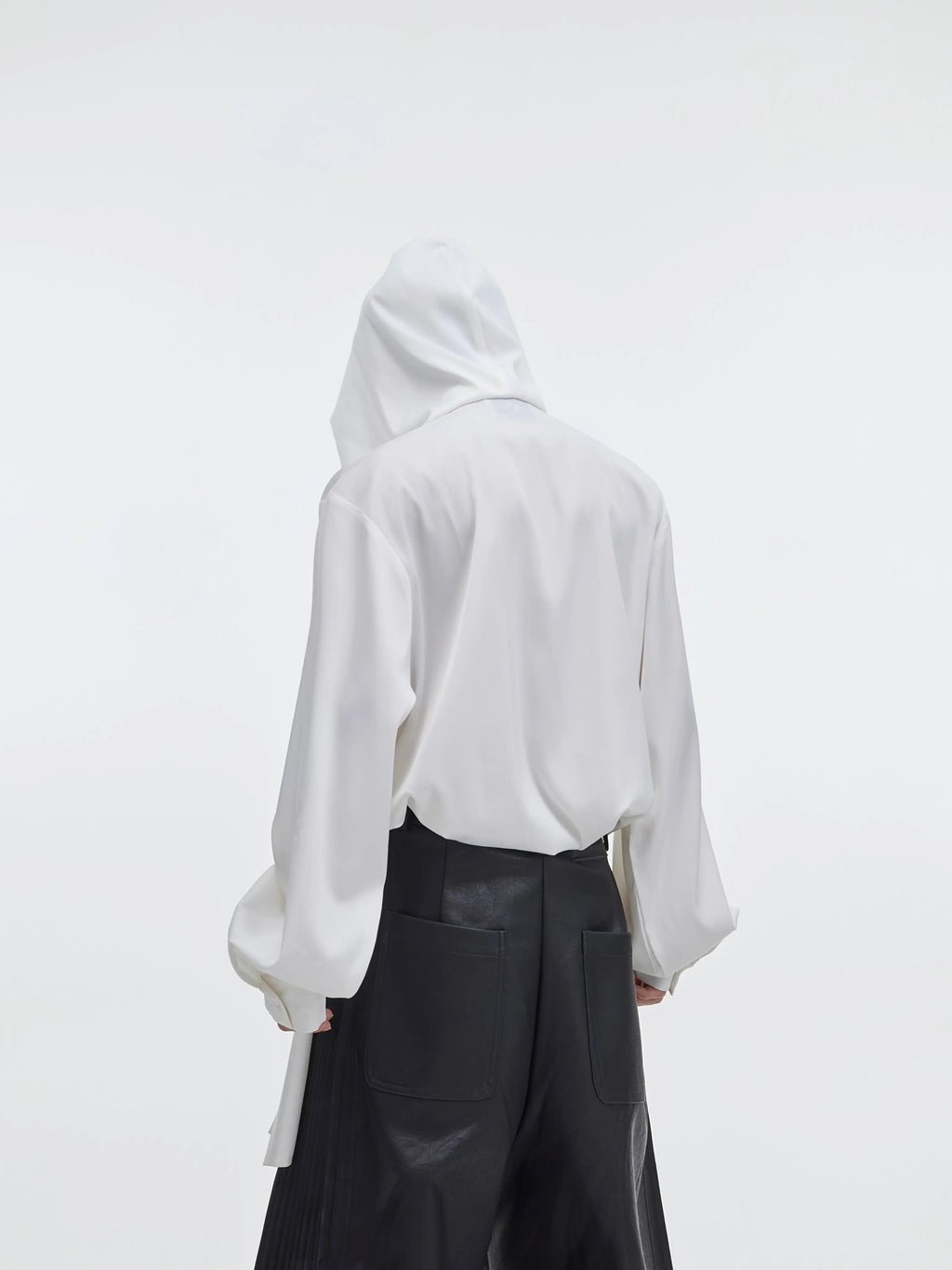 【23s September.】Shawl Hooded Long Streamer Shirt