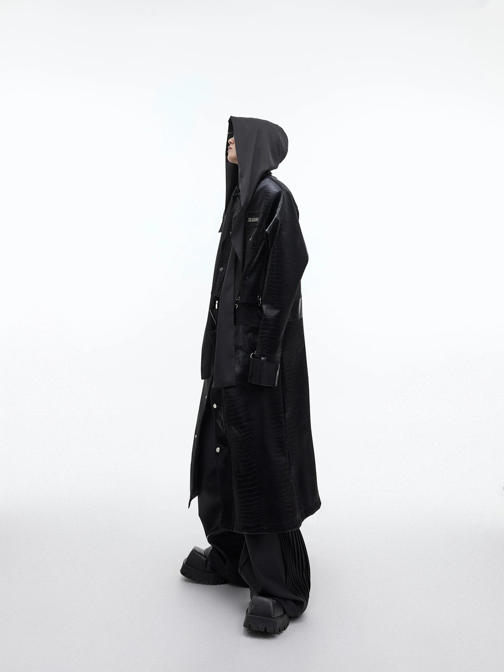 【23s September.】Shawl Hooded Long Streamer Shirt