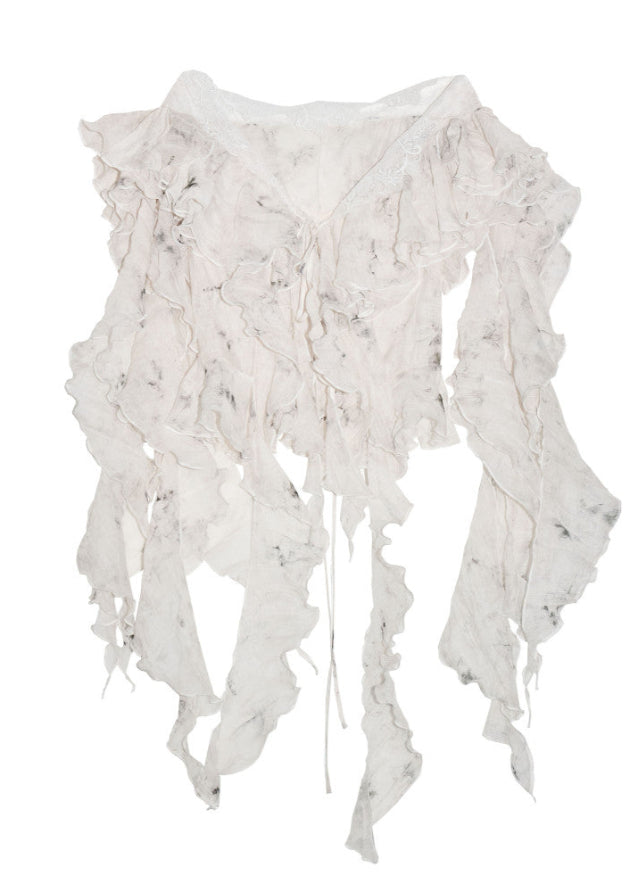 Retro Fairy Plant Dye Ruffle Top