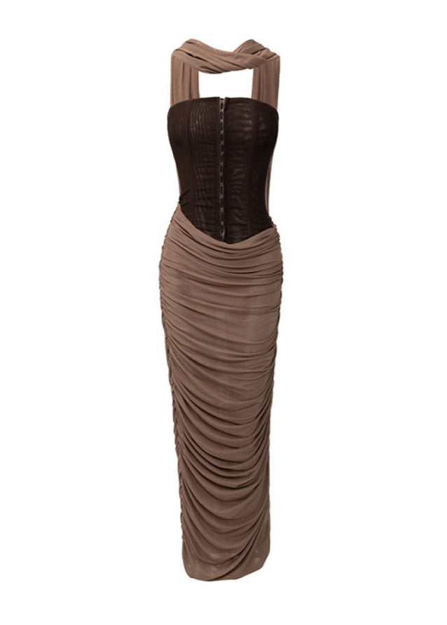 Pu-Inspired Dreamy Long dress