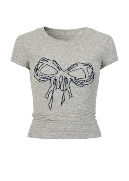 Bow Rhinestone Tee