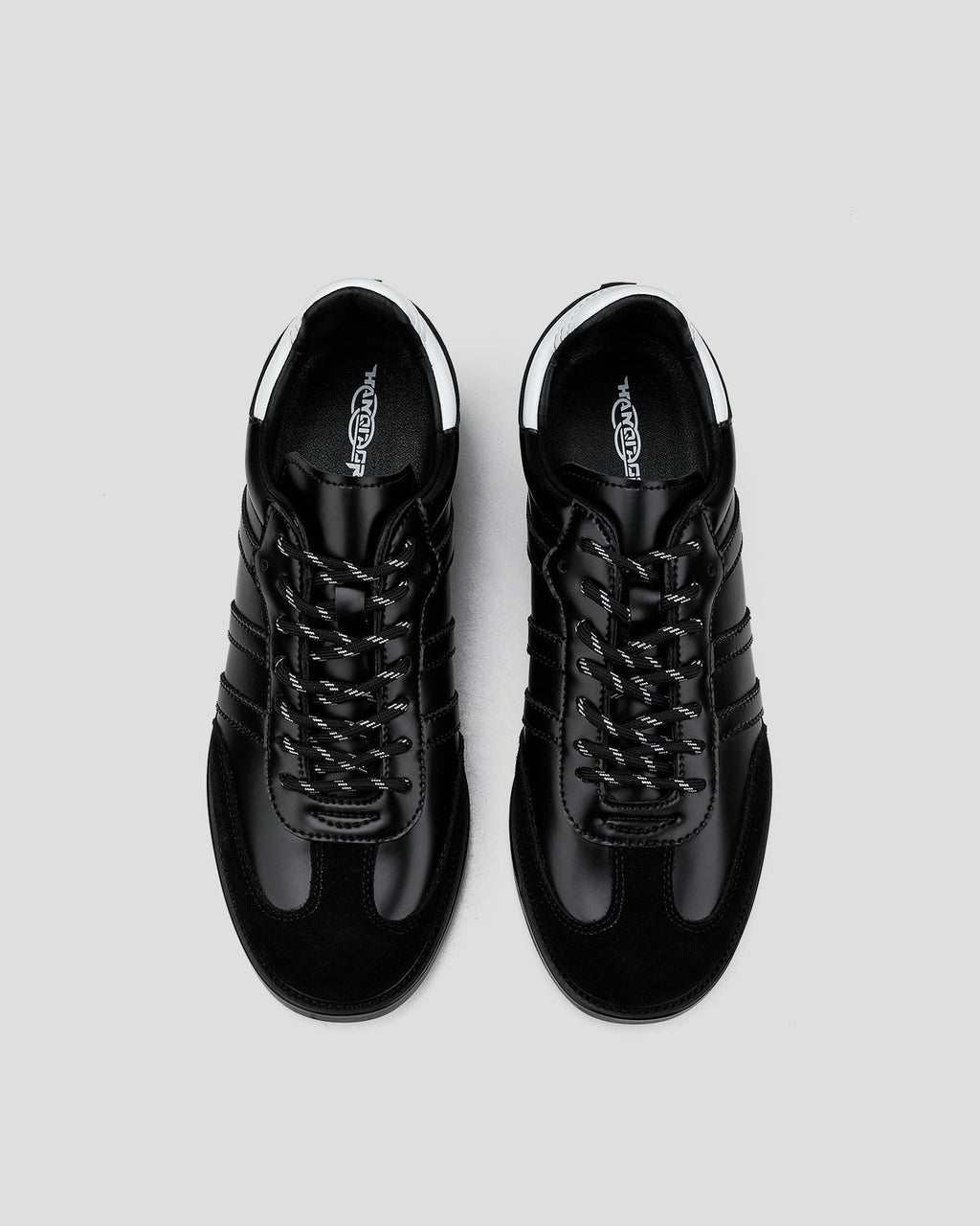 Simple Black And White Leather Dexter Shoes
