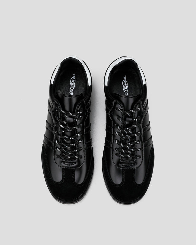 Simple Black And White Leather Dexter Shoes Main Image