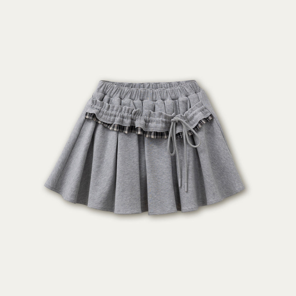 Chic Gray Sweater Jacket & Flowy Tutu Skirt Ensemble