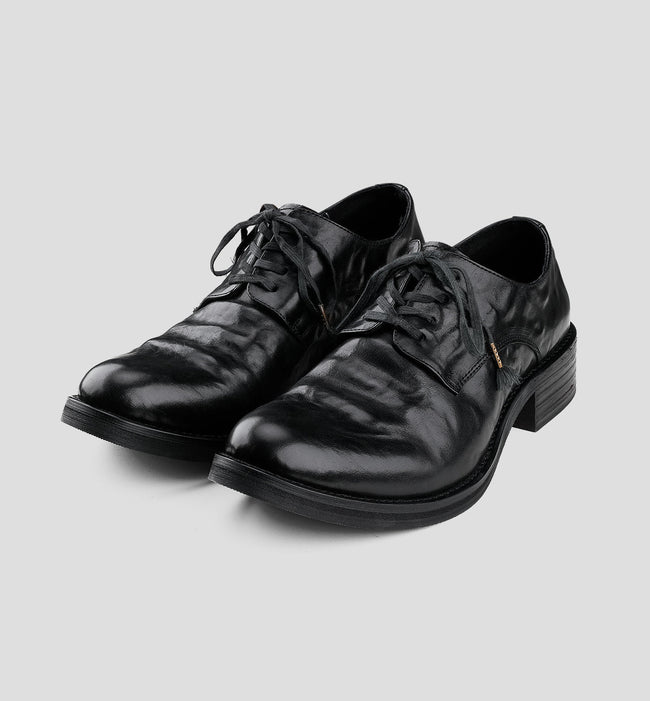 Wrinkled Top-grain Cowhide Pointed-toe Leather Shoes Main Image