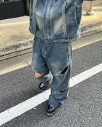 【25s Mar.】 Trendy Cutout Jeans