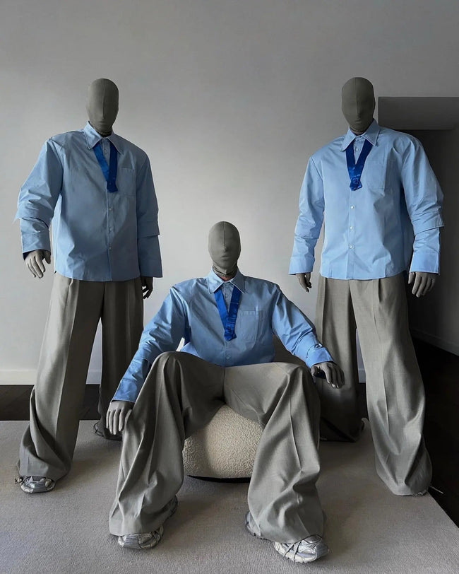 【23s August.】Double Cuff Shoulder Pads Shirt Main Image