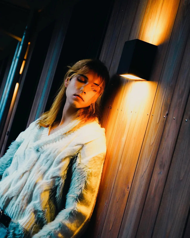 【23s September.】Plush V-neck Loose Sweater Hover Image