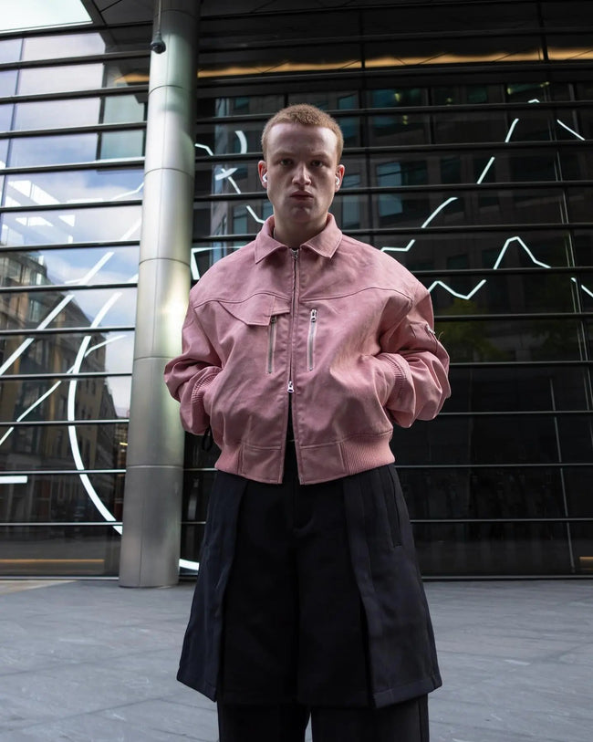 【23s August】Gradient Shoulder Pad Jacket Hover Image