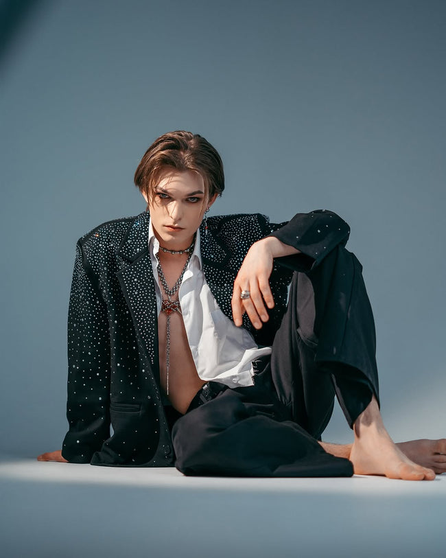 【25s Jul.】Rhinestone Design Suit Jacket Main Image