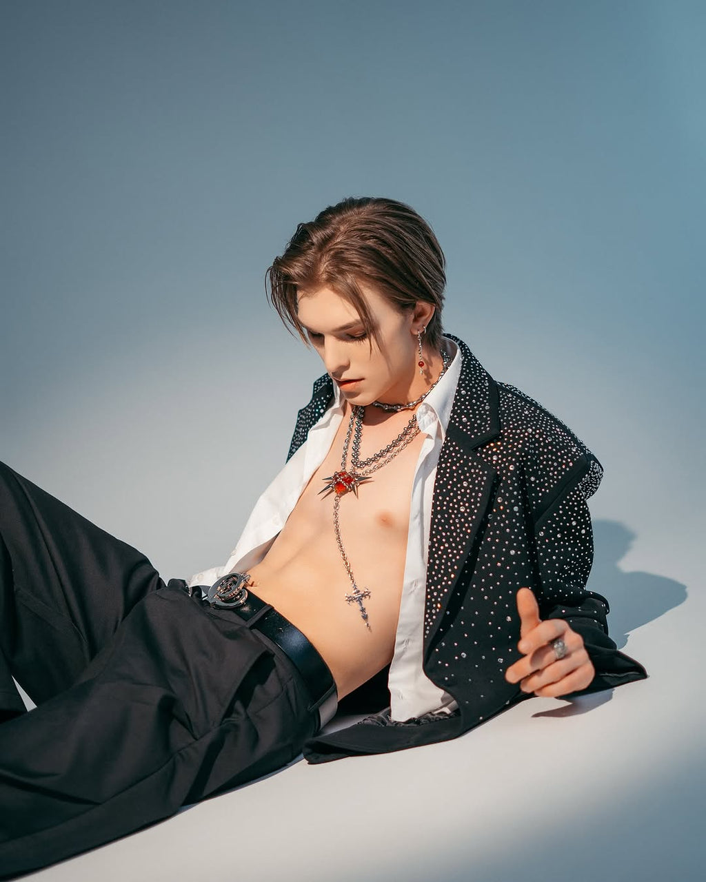【25s Jul.】Rhinestone Design Suit Jacket
