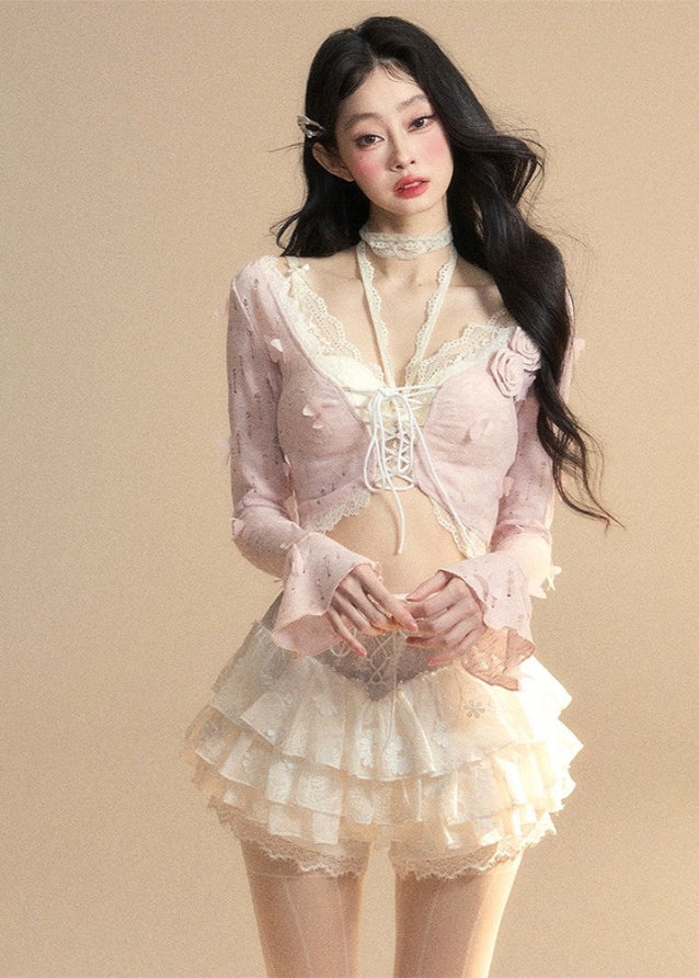 Lace Halter Tee