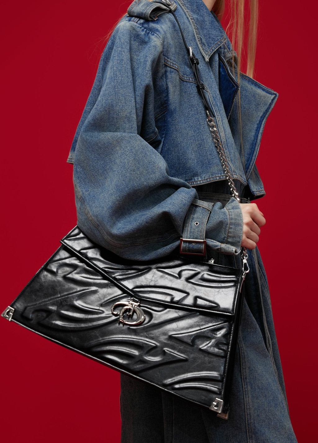 3D Relief Light Luxury Handbag Crossbody Bag