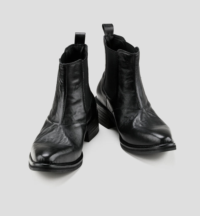 Pointed-toe Leather Platform Chelsea Boots Hover Image