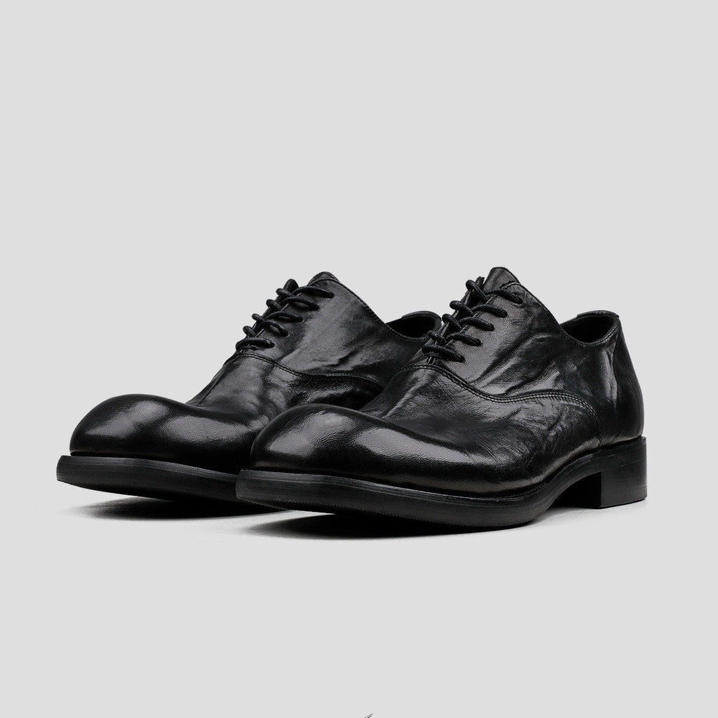 Crosscut Washed Horsehide Derby Shoes