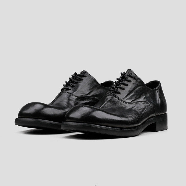Crosscut Washed Horsehide Derby Shoes Main Image