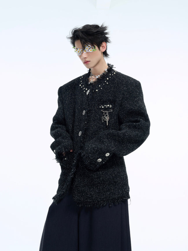 【24s Dec.】Pearl Embellished Light Luxury Chanel Style Jacket Hover Image