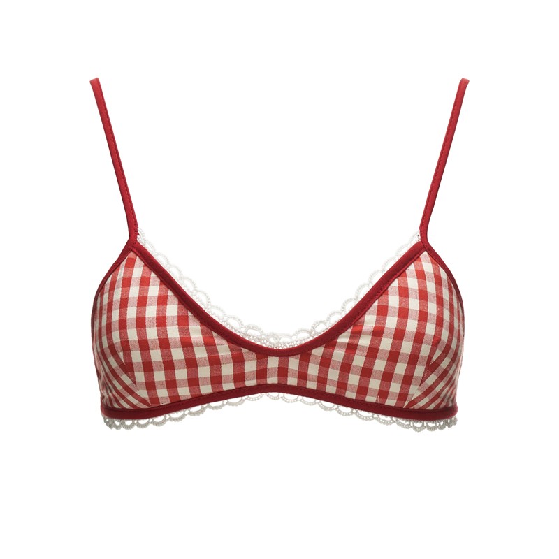 Lantern sleeve white shirt and bra