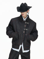 【26s Feb.】14.5oz Raw Selvedge Black Slight Flare Denim Pants