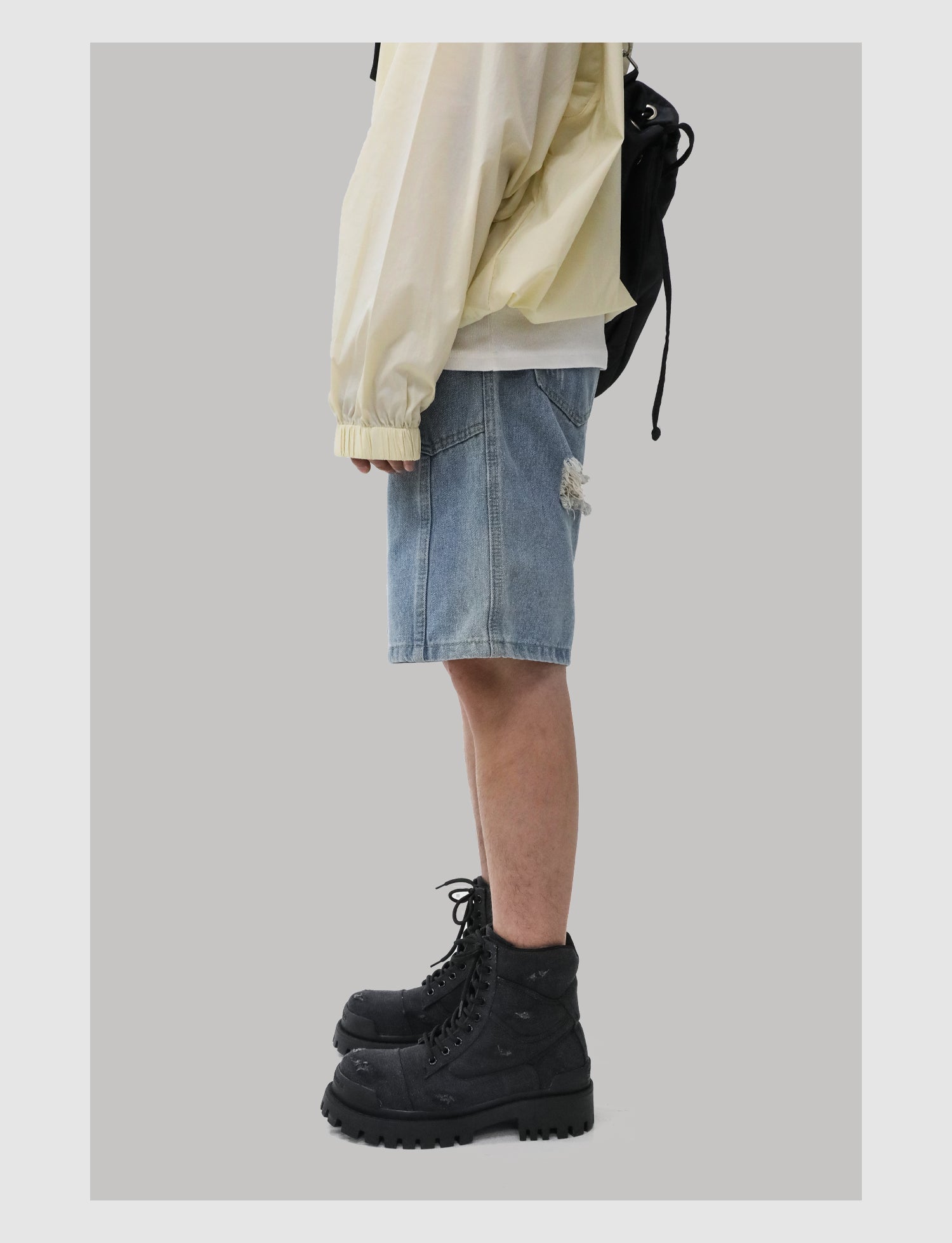 Retro Distressed Platform Martin Boots