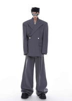 【23s Mar.】High Shoulder Twill Button Design Top Suit