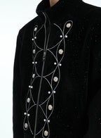 【25s Nov.】Glittery Metal Buttons Stand Collar Jacket