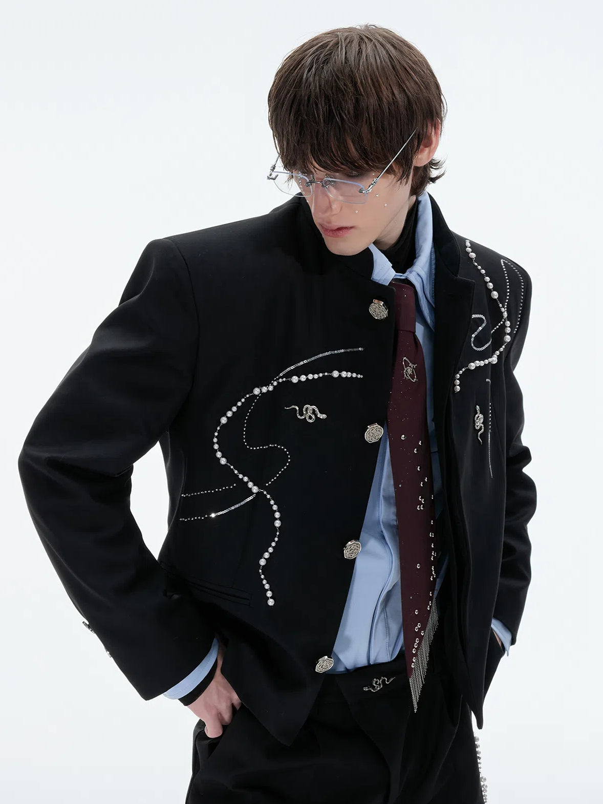 【25s Feb.】Snake Simple Suit / Loose Wide Leg Trousers