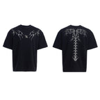 【25s Apr.】3D Spine Embroidered Oversized T-Shirt